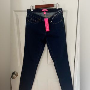 Lilly Pulitzer, NWT size 6 Ocean skinny jeans royal Palm wash